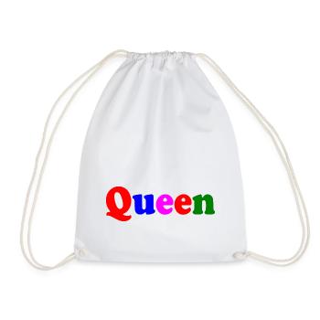QUEEN - Drawstring Bag - white - Front