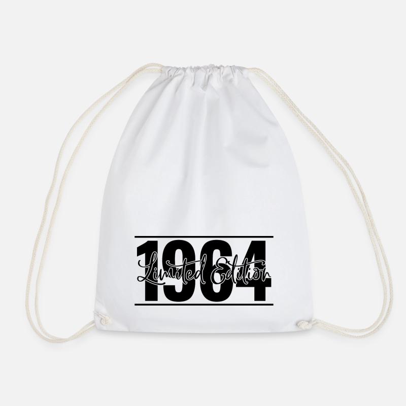 60th Birthday Gift - Limited Edition 1964 - Drawstring Bag - white