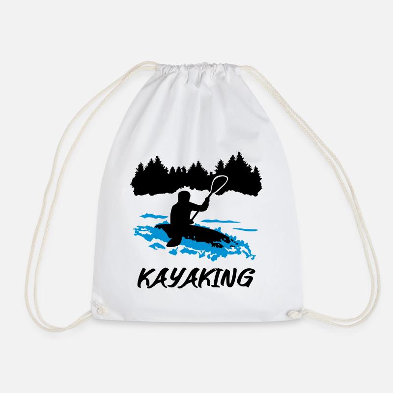 Kayaking, kayaking - Drawstring Bag - white