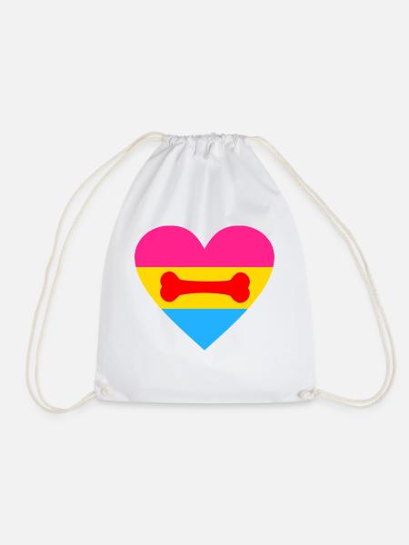 Pansexual Puppy Play LGBTQ Pride - Turnbeutel - Weiß