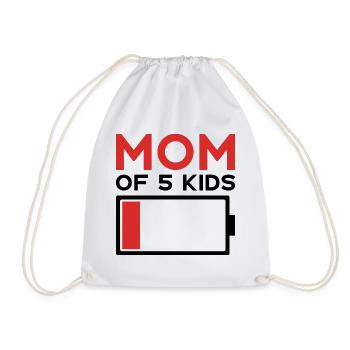 MAMAN DE 5 ENFANTS - Sac de sport léger - blanc - Devant