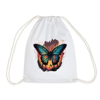 Schmetterling Sonnenuntergang - Turnbeutel - Weiß - Vorne