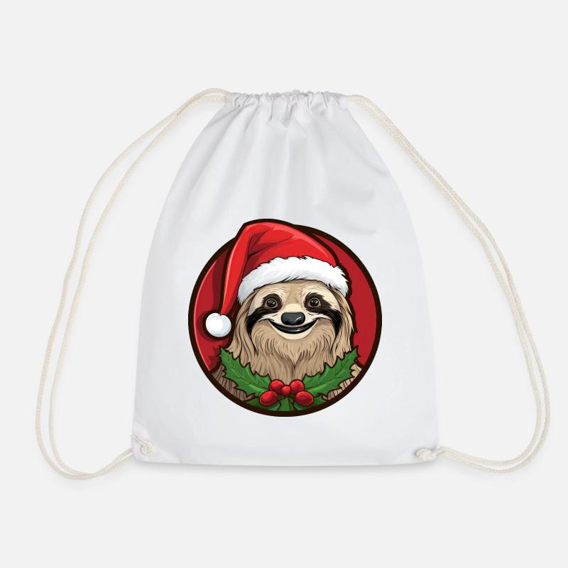 Faultiere Weihnachten - Turnbeutel - Weiß