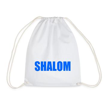 Shalom - Turnbeutel - Weiß - Vorne