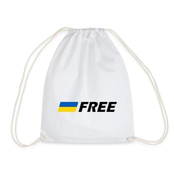 Free ukraine - Drawstring Bag - white - Front
