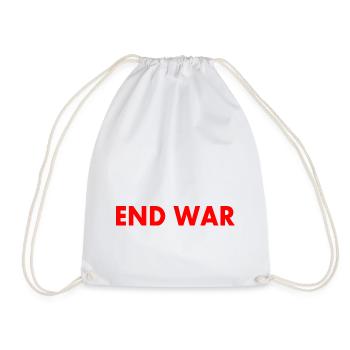 End war - Drawstring Bag - white - Front