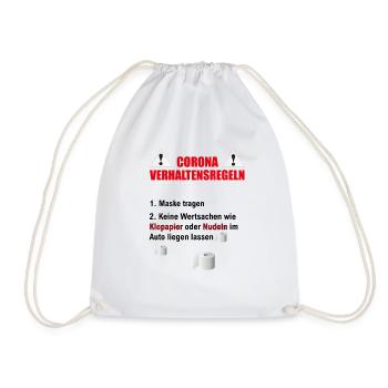 Règles de conduite Corona - Sac de sport léger - blanc - Devant
