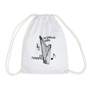 Je peux pas j'ai harpe instrument chromatique - Sac de sport léger - blanc - Devant