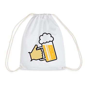 XBayerian Salute (L3) - Drawstring Bag - white - Front