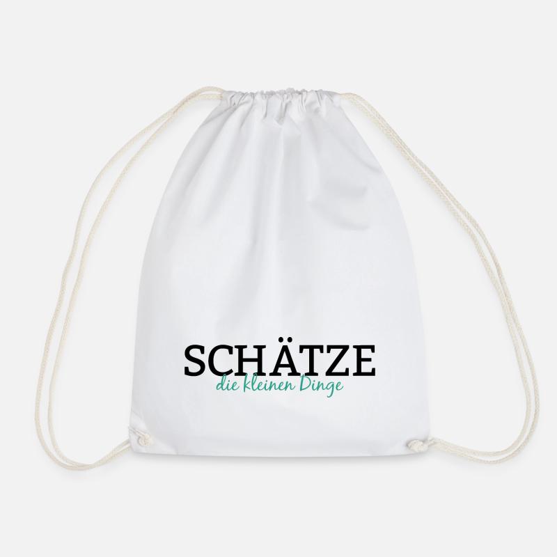 Schätze die kleinen Dinge - Turnbeutel - Weiß