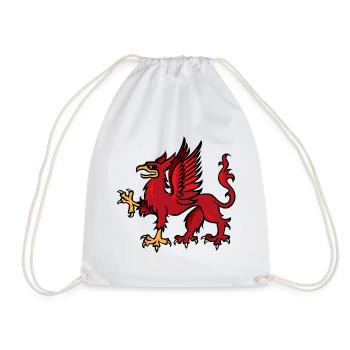 Griffin - Drawstring Bag - white - Front