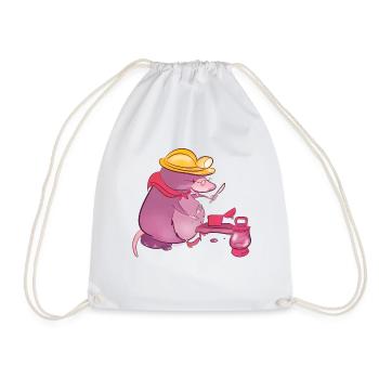 mole - Drawstring Bag - white - Front