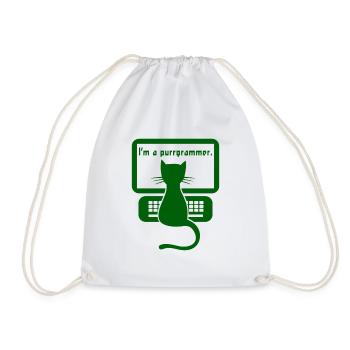 I`m a programmer cat Geschenk - Turnbeutel - Weiß - Vorne