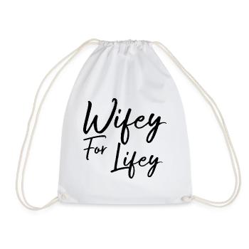 Wifey Pour Le Cadeau De La Vie - Sac de sport léger - blanc - Devant