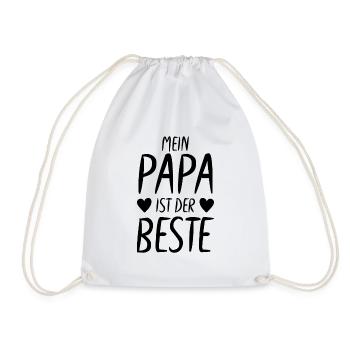 Papa ist der Beste Geschenk - Turnbeutel - Weiß - Vorne