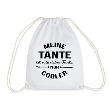 Meine Tante ist wie deine Tante nur cooler - Turnbeutel - Weiß - Vorne