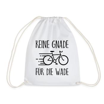 Keine Gnade fuer die Wade Fahrrad Geschenk - Turnbeutel - Weiß - Vorne