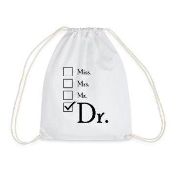 Dr Doctor Gift - Drawstring Bag - white - Front