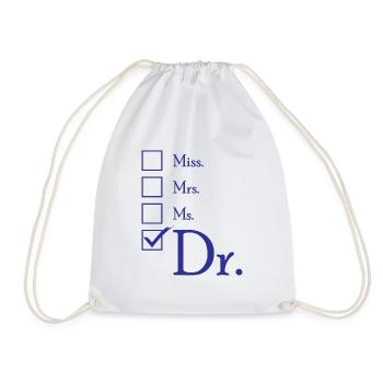 Dr Doctor Gift - Drawstring Bag - white - Front