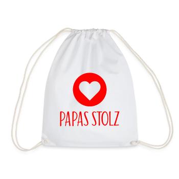 Papa Stolz Tochter Geschenk - Turnbeutel - Weiß - Vorne
