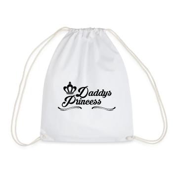 Daddy's Princess Dad and Daughter Gift - Drawstring Bag - white - Front