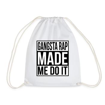 Gangsta Rap Made me do it cadeau - Sac de sport léger - blanc - Devant