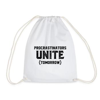 Procrastinators Unite Tomorrow Cadeau - Sac de sport léger - blanc - Devant