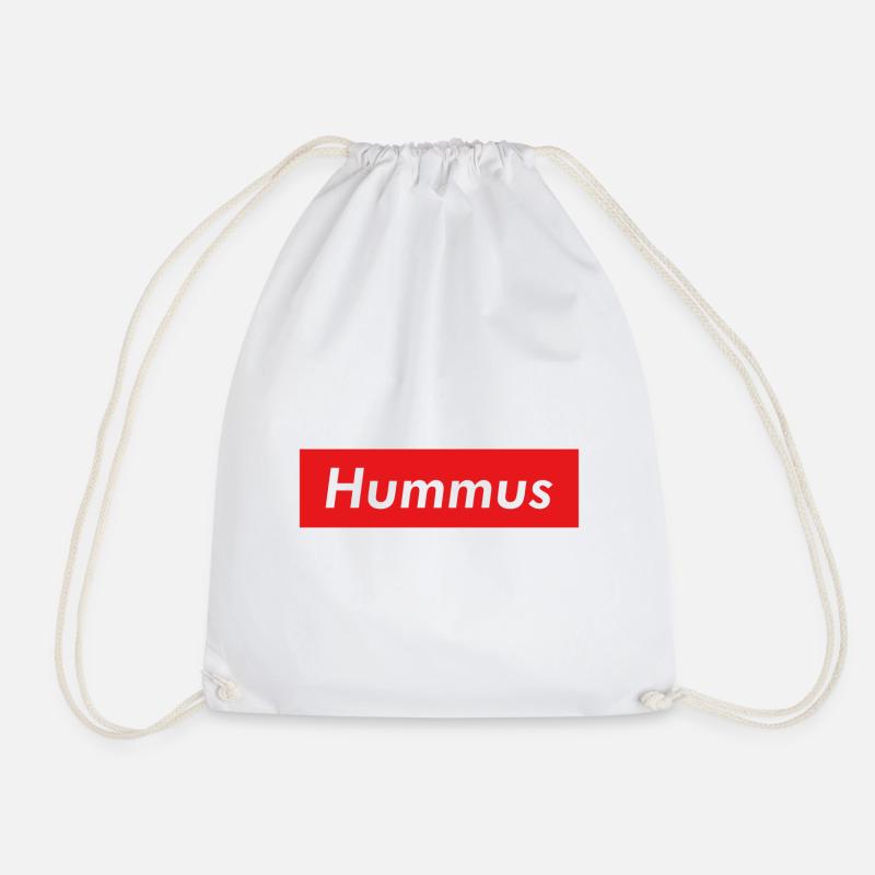 Hummus Vegan Geschenk - Turnbeutel - Weiß