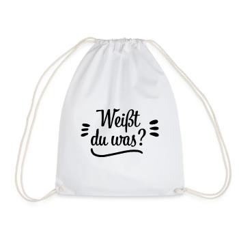 Weisst du was Schwangerschaft Geschenk - Turnbeutel - Weiß - Vorne
