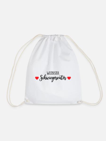 Weltbester Schwiegervater Geschenk - Turnbeutel - Weiß