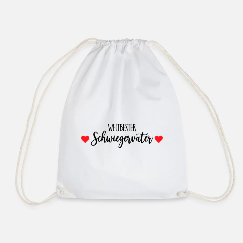 Weltbester Schwiegervater Geschenk - Turnbeutel - Weiß