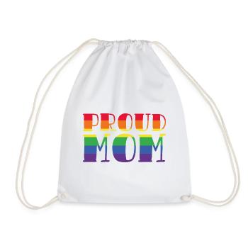 Proud Mom LGBT Pride Geschenk - Turnbeutel - Weiß - Vorne