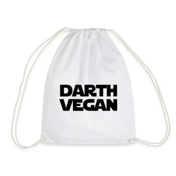 Darth Vegan gift - Drawstring Bag - white - Front