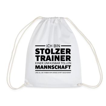 Ich bin stolzer Trainer Coach Geschenk - Turnbeutel - Weiß - Vorne