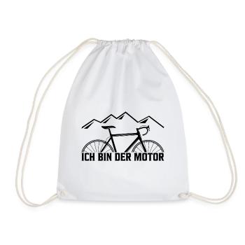 ich bin der Motor Bike Fahrrad Geschenk - Turnbeutel - Weiß - Vorne