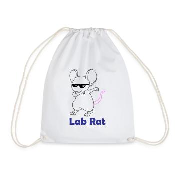 Dab Lab Rat Laboratory Laboratory Gift - Drawstring Bag - white - Front