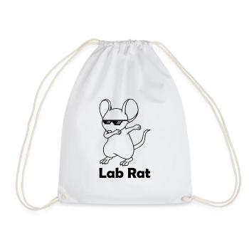 Dab Lab Rat Laboratory Laboratory Gift - Drawstring Bag - white - Front