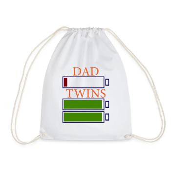 Papa jumeaux papa père cadeau de fête des pères - Sac de sport léger - blanc - Devant