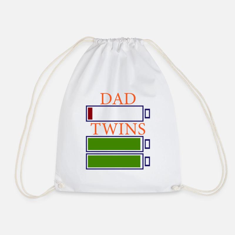 Dad Zwillinge Dad Vater Vatertag Geschenk - Turnbeutel - Weiß