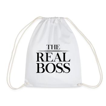 Le vrai patron père cadeau de fête des pères - Sac de sport léger - blanc - Devant