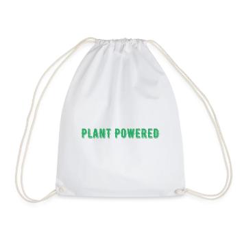 Plant Powered Vegan Veggie Gift - Drawstring Bag - white - Front