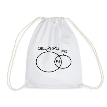 Chill Pepople Phd Doctor Graduation Gift - Drawstring Bag - white - Front