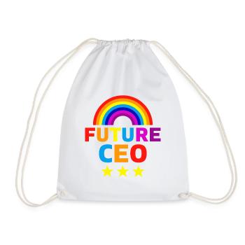 Cadeau du futur PDG entrepreneur - Sac de sport léger - blanc - Devant