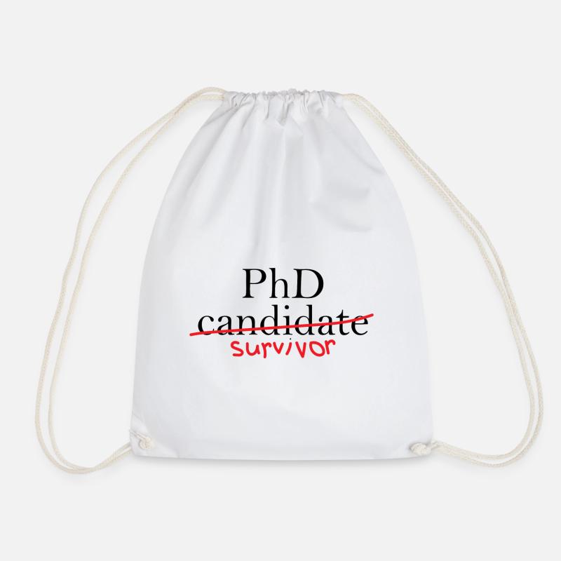 Phd Survivor Abschluss Geschenk - Turnbeutel - Weiß