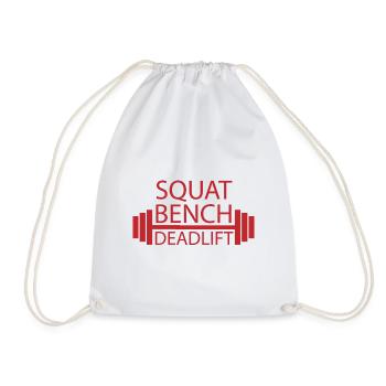 Squat Bench Deadlift Powerlifting Fitness Gift - Sac de sport léger - blanc - Devant