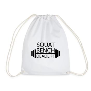 Squat Bench Deadlift Powerlifting Fitness Gift - Sac de sport léger - blanc - Devant