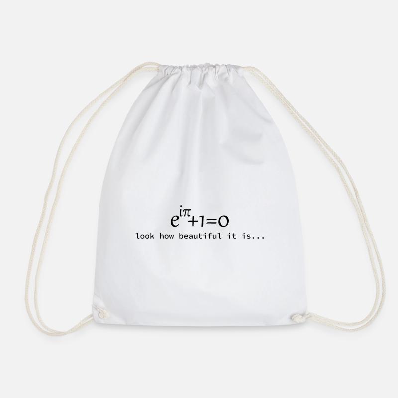 Eulersche Formel look how beautiful Mathe Geschenk - Turnbeutel - Weiß