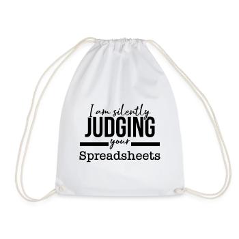 Je vous juge silencieusement comptable Spreadsheets - Sac de sport léger - blanc - Devant