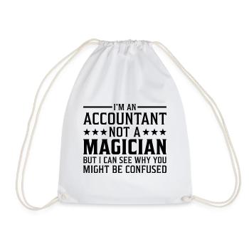 I`m an Accountant not a Magician Buchhalter - Turnbeutel - Weiß - Vorne