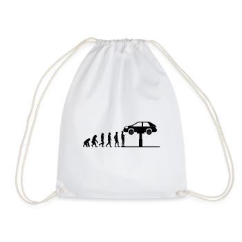 Evoution development mechanic workshop gift - Drawstring Bag - white - Front